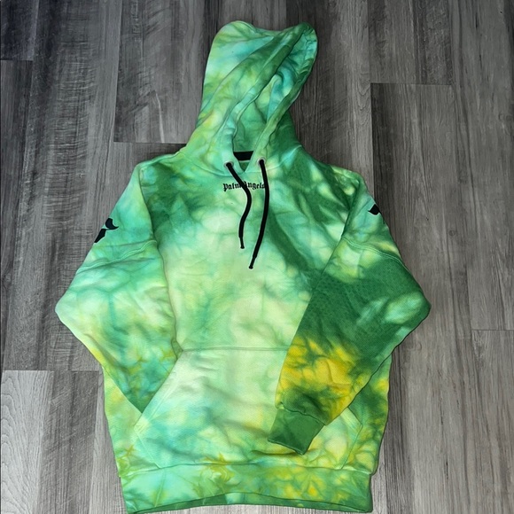 Palm Angels Green Tie-Dye Hoodie - Picture 3 of 5